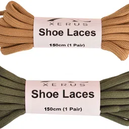 XERUS Shoe Lace Round Camel Tan Olive Green For Boot Sport Hiking Shoes Shoe Lace-picture-17