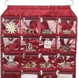 peafowl Multifunction Clear 20 Pockets jewelry Sorting Storage Bag Door Wall Hanging Long life High quality dressing kit for organizing your costly and favorite make up material Jewellery Organizer, Stationery Organizer, Accessories Organizer-picture-26