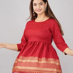 MANKSH Printed Longline Top image 4