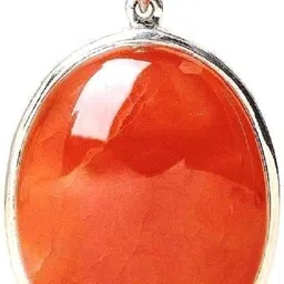 Natural 7 Carat Carnelian Pendant in Silver Lab Certified Carnelian Locket Carnelian Stone Locket-image-11