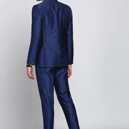 park avenue Men 3 Piece Suit Solid Suit image 4