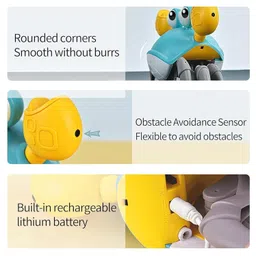 ak10zone Crawling Crab Baby Toy Motion Toys Musical Crab for Kids with Music image 3