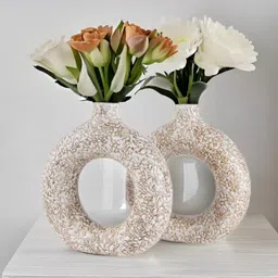 kraftlik handicrafts Ceramic Vases Planter Flower Pot Ring Shape with Unique Quality for Home Decor Ceramic Vase-picture-28