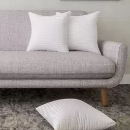 vlysium perfect sleeper cushion 14x14 inch set of 3 pillow insert for sofa (35*35 cm) Cotton Stripes Cushion Pack of 3-picture-12