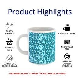 ARTBUG Orange & White Typography Printed Ceramic Glossy Personalised Mug 350 ml image 3