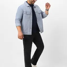 moda rapido Men Solid Denim Jacket image 4