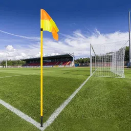 dinetic 1 Pc Corner flags Portable Soccer Flags Soccer Poles Y/O Two Piece Agility Pole image 3