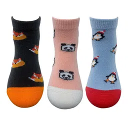 Mint & Oak Kids Pack Of 3 Patterned Ankle-Length Socks image 3