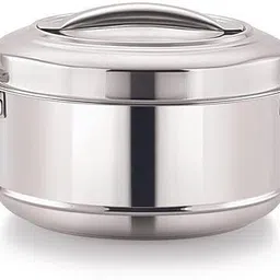 balaji StainlessSteel Casserole, 2500 ml Double Walled Cook and Serve Casserole Thermoware Casserole image 3