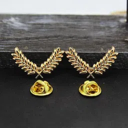 FURE Cross Leaves Collar Pins Brooch image 2