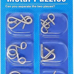 rvm toys Set of 18 in 1 Metal Puzzle Brain Teaser Challenge Set IQ Busters Toy All image 2