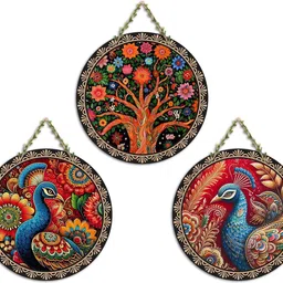 jhoomar bazaar Wall Hanging set of three decorative mandalas Pack of 3-picture-13