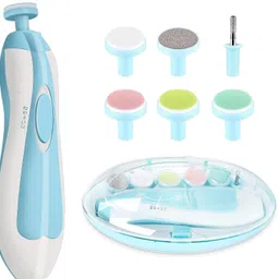 maitri enterprise Baby Nail Trimmer File with Light Battery Operated Safe Nail Clippers Kit M144 image 2