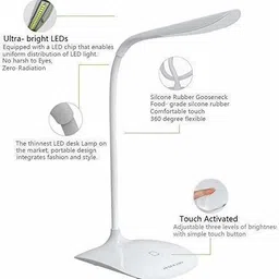 bhajanlal greenery Rechargeable STudy LED Lamp with Touch On/Off Switch Desk Lamp Table Lamp_L234 Study Lamp image 3