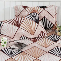 lathwal crations Velvet Double Fitted (Elastic) 280 TC Printed Bedsheet image 3