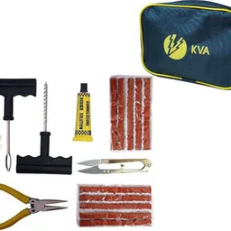 kva KV-138 Complete Tubeless Tyre Puncture Repair Kit With Pouch (Nose Pliers + Cutter + Rubber Cement + Extra Strips+ Pouch+ Finger Coverings) Tubeless Tyre Puncture Repair Kit-picture-25