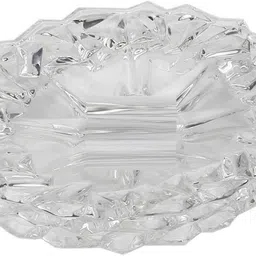 1st Time Combo Of 2 Beer Glass And 1 Snack Plate, Transparent, Glass, Pack Of 3 -A48 Glass Tray Set image 2