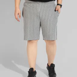 instafab plus Solid Men Grey Basic Shorts image 2