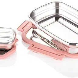 forsquare Stainless Steel Leak-Proof Lunch Box 800ml (Pink) 1 Containers Lunch Box image 3