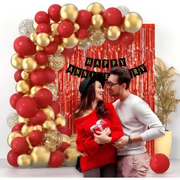 Special You 55Pcs Red Confetti Balloons Birthday Decorations image 3