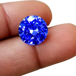 maya gems Best Quality Original Round Shape-Blue American Diamond Stone-picture-26