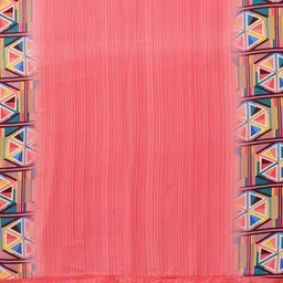 moda rapido Embellished, Geometric Print Bollywood Georgette Saree image 5