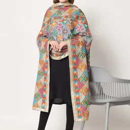 Zamour Ethnic Motifs Phulkari Embroidered Dupatta image 2