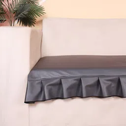 STITCHNEST Grey Leatherite Regular Sofa Cover image 5