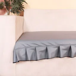 STITCHNEST Grey Leatherite Regular Sofa Cover image 2