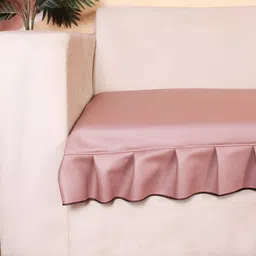 STITCHNEST Peach-Coloured Leatherite Regular Sofa Cover image 2