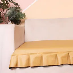 STITCHNEST Yellow Leatherite Regular Sofa Cover image 2