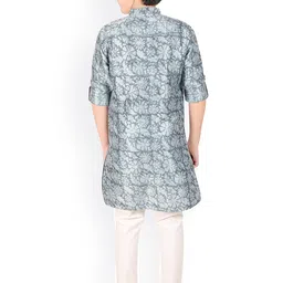 CAVIO Boys Floral Printed Kurta with Pyjamas image 3