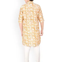 CAVIO Boys Floral Printed Kurta With Churidar image 3