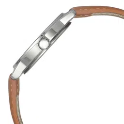 Helix Men Green Brass Dial & Brown Leather Straps Analogue Watch image 4