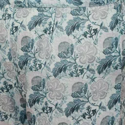 Jaipur Kurti Floral Printed Puff Sleeves A-Line Kurta with Trouser image 3