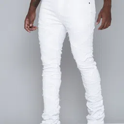 WAIMEA Men Hollywood Bootcut Mildly Distressed Stretchable Jeans image 4