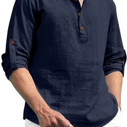 yugnik Men Solid Pure Cotton Straight Kurta-picture-20