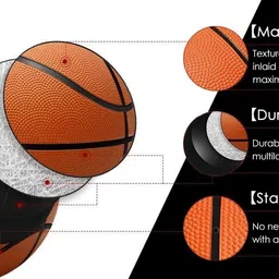 kavid Size 3 Basketball Durable Rubber, Non-SlipGrip for Indoor & Outdoor Training Basketball - Size: 3 image 2