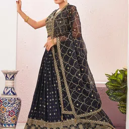 Chandbaali Embroidered Mirror Work Ready to Wear Lehenga & Blouse With Dupatta image 4