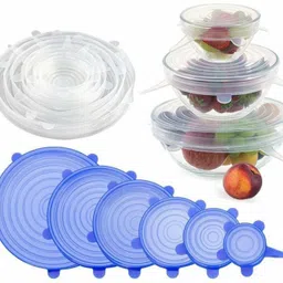 ravariya Silicone Stretch Multi Size Meal Prep Microwave Safe Reusable 10 inch Lid Set-picture-16