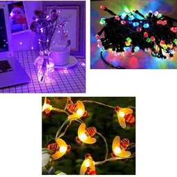 nirvair 124 LEDs 15 m Multicolor Steady Strip Rice Lights-picture-29