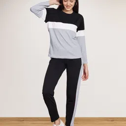 de trendz Colorblock Women Track Suit-picture-17