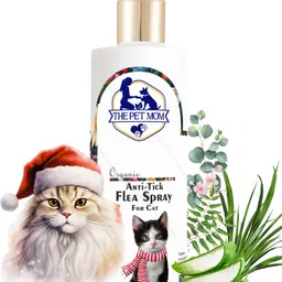 the pet mom Organic Cat Anti-Tick Flea Spray For Ticks, Lice, Flea |Soft & Conditioned Coat, Allergy Relief, Anti-itching, Flea and Tick, Anti-fungal Fresh, Tick Free Spray For Cats | Waterless Tick Cat Shampoo For All Cat Breed, Cat Shampoo-picture-23