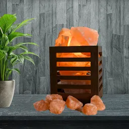 Himalayan Pink Salt LED Lamp For Positive Energy With Extra Bulb Table Lamp-image-32