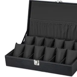 zenwood Men's and Women's Watch Box Holder Organizer Case in Black color Watch Box image 4
