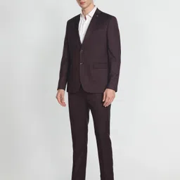 arrow Men Tailored Regular Fit Dobby Two Piece Suit Self Design Suit image 4