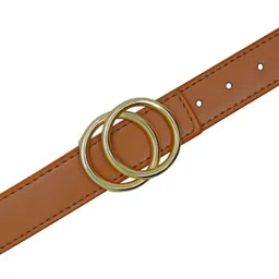 provogue Women Formal Tan Artificial Leather Belt image 2