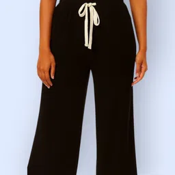 epicdesigns Women Comfort Fit Black Pure Cotton Trousers-picture-26