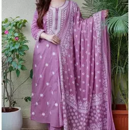 eiravati Women Viscose Rayon Kurti Pant Attached Dupatta Set-picture-14