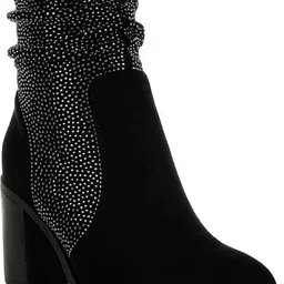 london rag Rhinestone Studded Slouchy Ankle Boots Boots For Women-picture-11